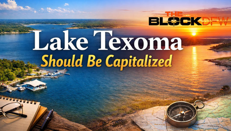 Lake Texoma should be capitalized