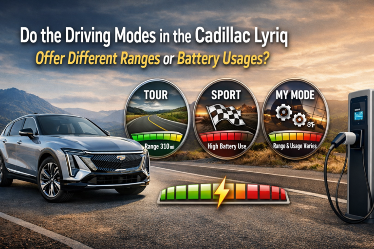 Do the Driving Modes in the Cadillac Lyriq Offer Different Ranges or Battery Usages?