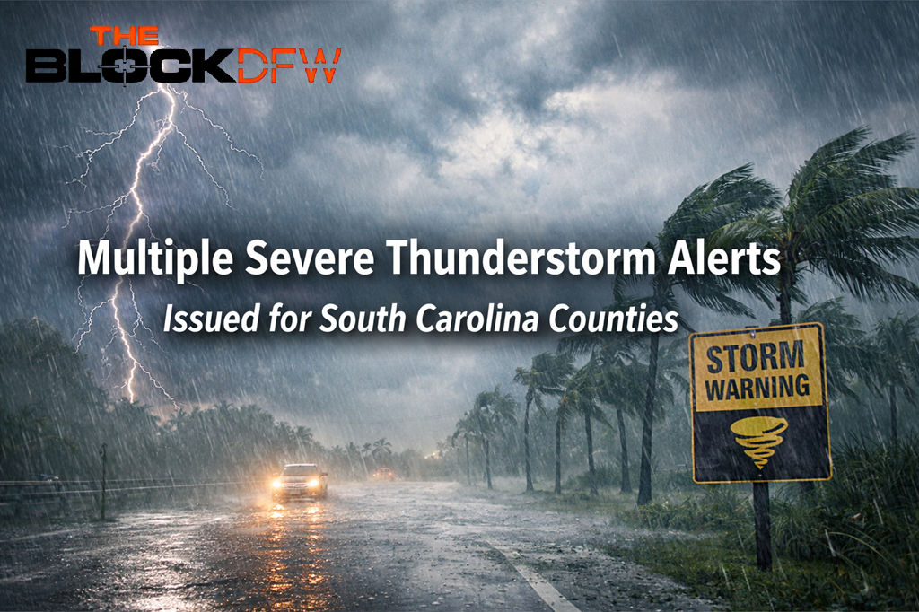 Multiple Severe Thunderstorm Alerts Issued for South Carolina Counties